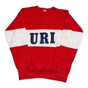Vintage 70s 80s University of Rhode Island Stained Crewneck Sweatshirt Adult‎ S